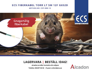 Vår stålarmerade fiberkabel står emot gnagare.